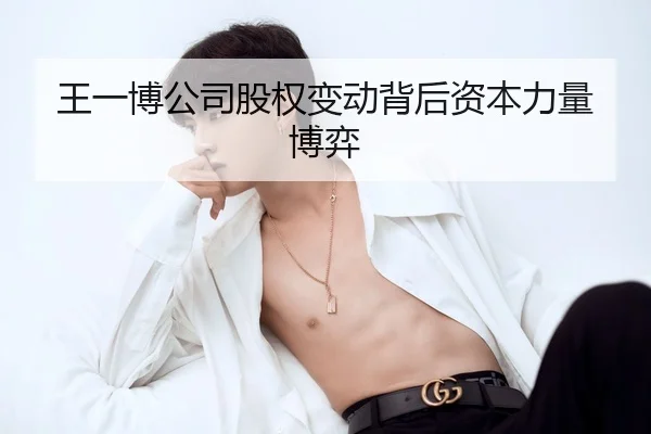 王一博公司股权变动背后资本力量博弈